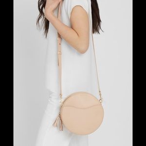 Cuyana NEW Circle Pink Blush Leather Crossbody bag